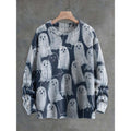 Mens 3D Crew Neck Sweatshirt With Bold Needle Digital Print