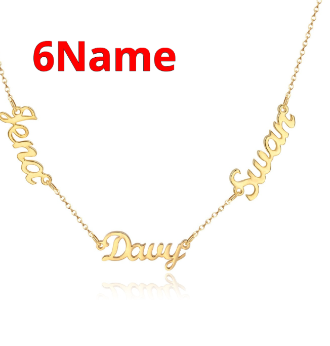 Personalized DIY Necklace With Name And Lock Steel Collar Chain