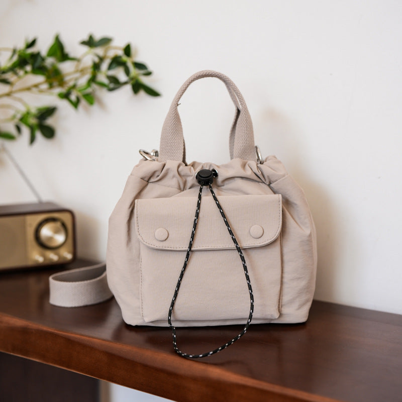 Womens Simple Versatile Lightweight Oxford Cloth Shoulder Bag