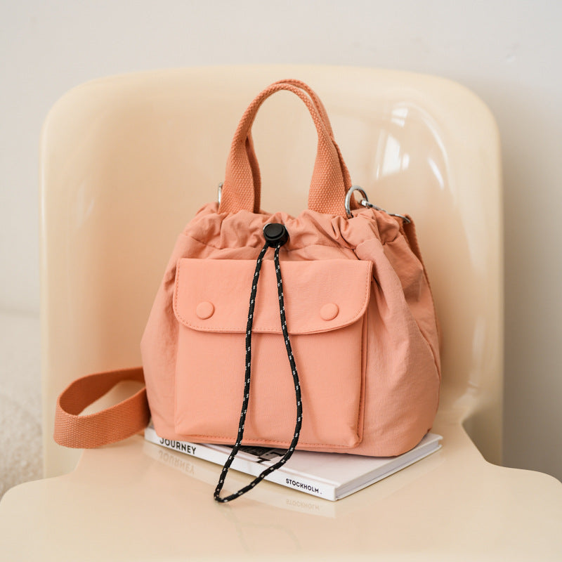 Womens Simple Versatile Lightweight Oxford Cloth Shoulder Bag
