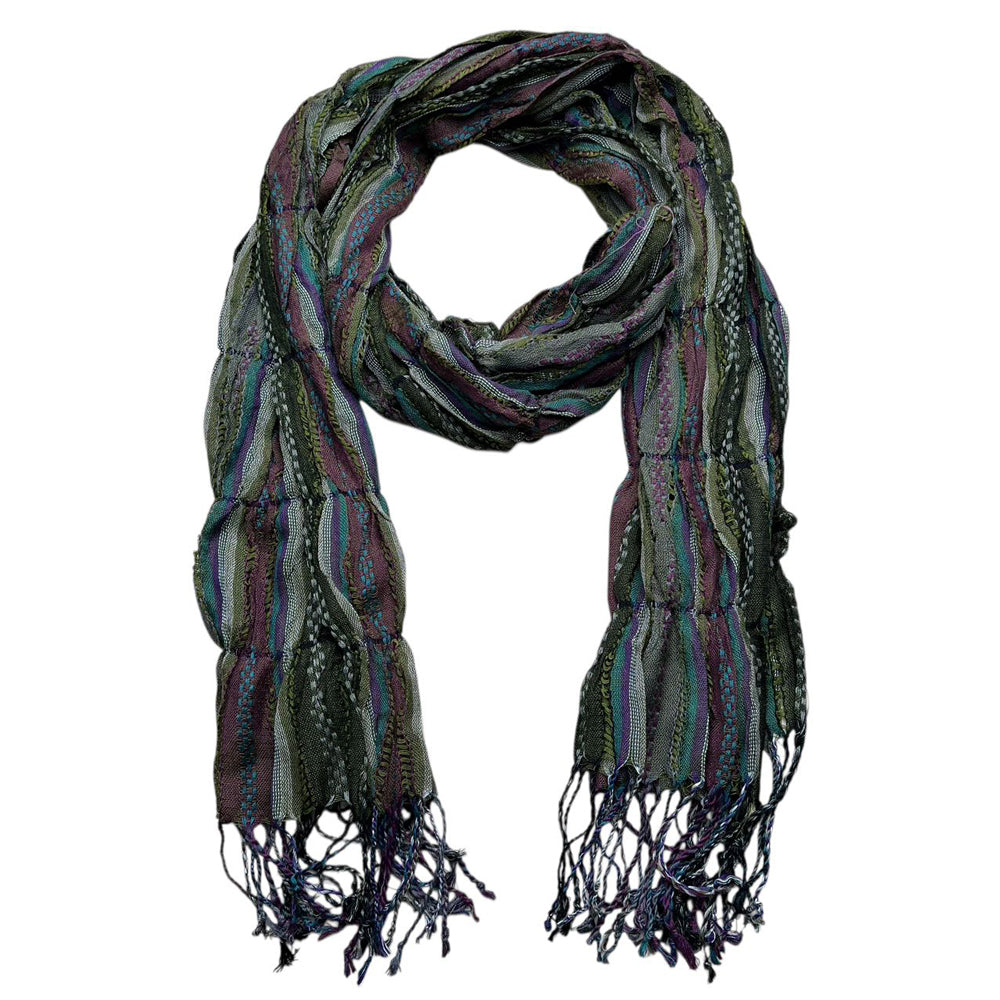 2pcs  Army Green Jacquard TextureTextured Utility Scarf ,vacation,daily Life,evening Party,Office Appropriate Subtlety For Women Men