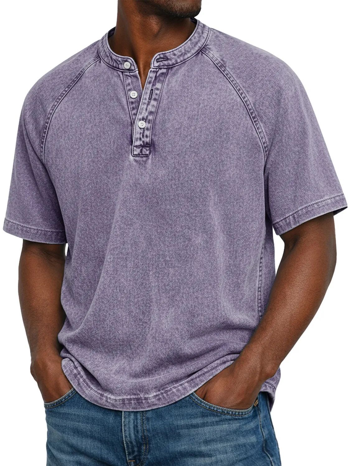 Distressed Crewneck Short-sleeve T-shirt