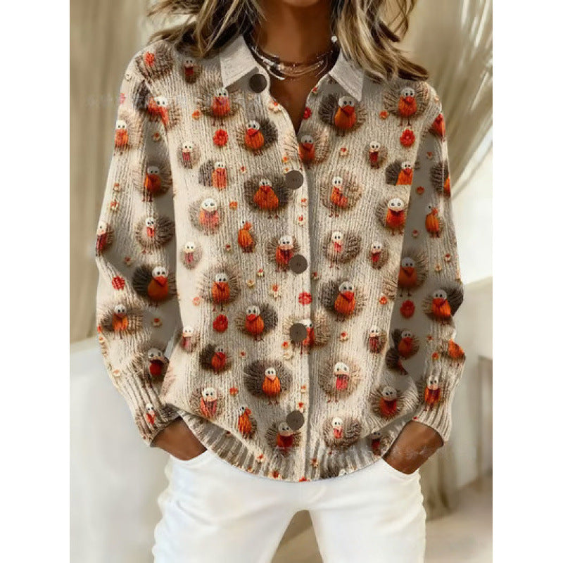 Womens Loose-Fit Long-Sleeve Shirt With A Bold Colorful Plaid Print