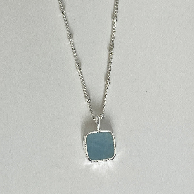 Simple Geometric Square Pendant Necklace For Women