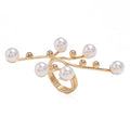 Fashionable Trendy Geometric Pearl Ring For Women