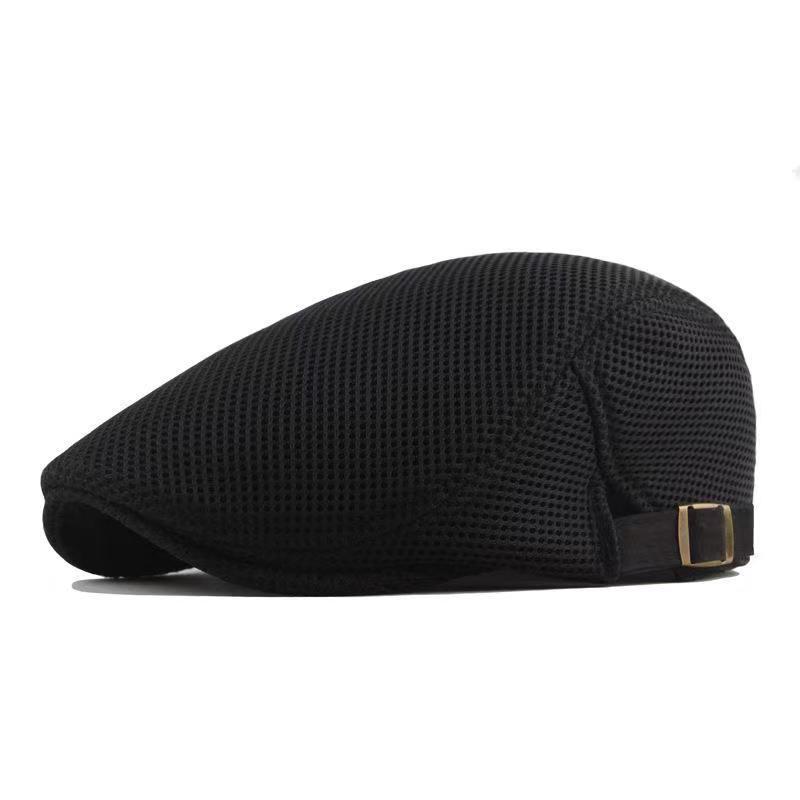 Korean-style Trendy Beret Sun Hat Mens Womens Solid-color Marching Cap