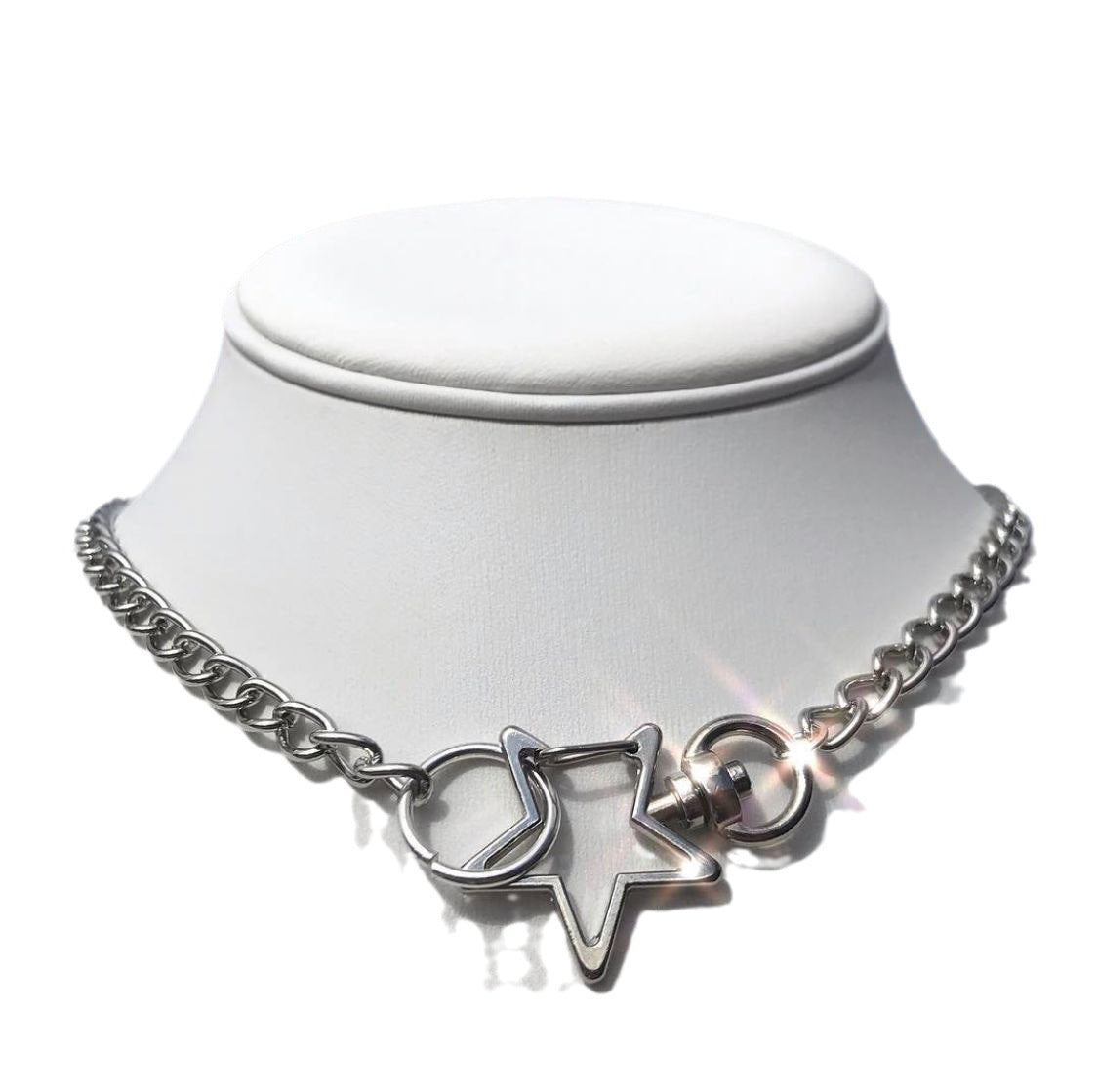 Hollow Metal Pendant Hip-Hop Punk Geometric Necklace
