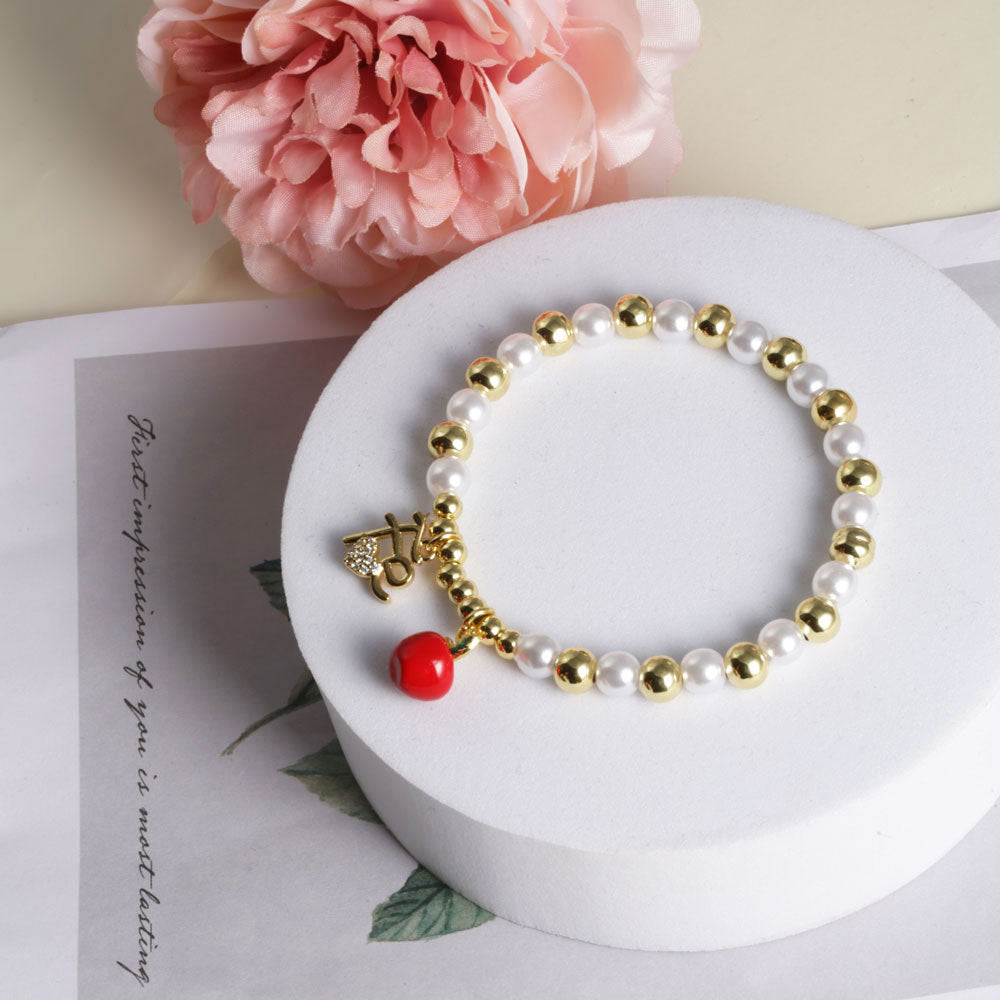 New Drip Oil Rabbit Love Pearl Bracelet