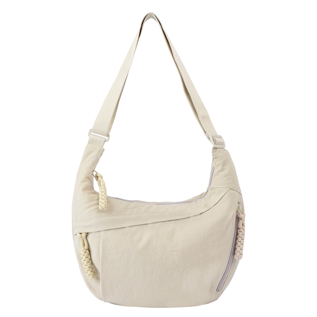 Womens Simple High-Capacity Nylon Crossbody Bag