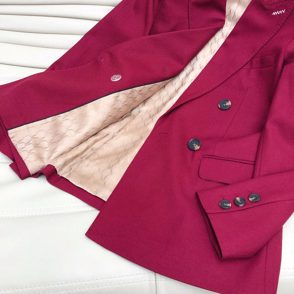 Classic elegant women's wool business style trouser suit