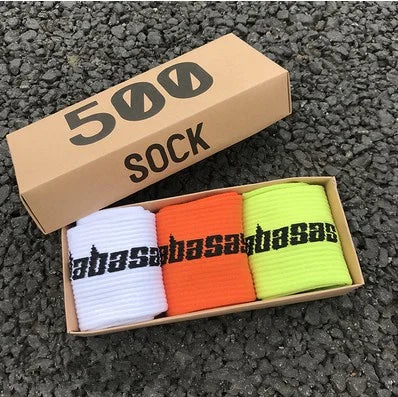 3 Pairs/Box Socks Men Crew Male Street Kanye West Hip Hop Match Basketball Fuzzy Socks Men Women Fashion Socks Gifts for Men