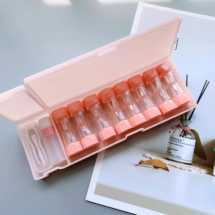 8 Pairs RGP Contact Lens Case Fruit Cartoon Cosmetic Lens Container Portable Travel Set Spectacle Case Storage Lens
