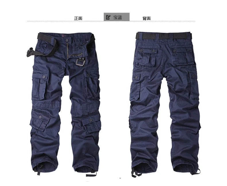 2023 Autumn Korean style washing wine red cotton overalls pants men casual loose Multi-pocket cargo pants for men,28-42
