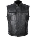 Sons of Anarchy Classical Motorcycle Biker Leather Vest Men Genuine Leather Sleeveless Jackets  REAL Cowhide Motorcade Vest 6XL