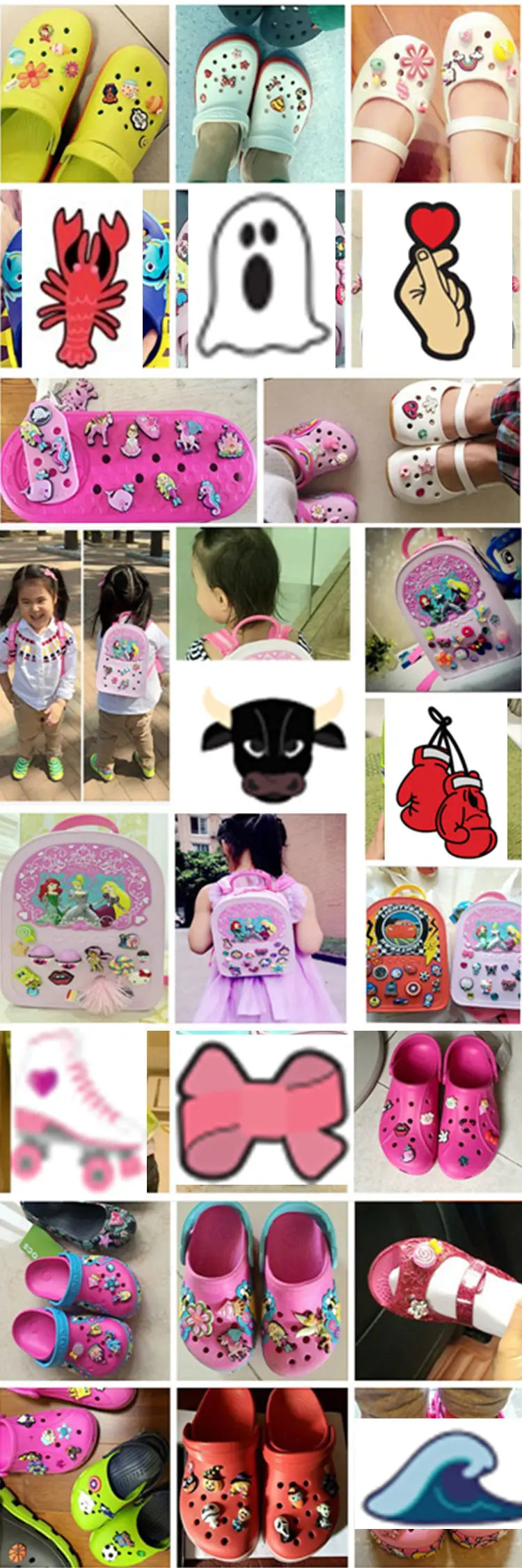 Single Sale 1pcs PVC Shoe Charms Cute Rabbit Baby Bottle Sieve Shoe Accessories Clips Shoe Buckle Decorations fit Kids X-mas