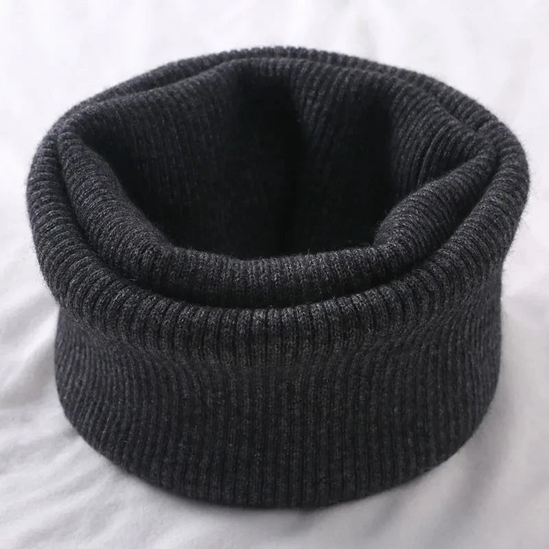 Men's Women's Winter Warm Cashmere Scarf Outdoor Sports Windproof Neck Protect Elastic Thick Wool Knit Snood Female Fake Collar