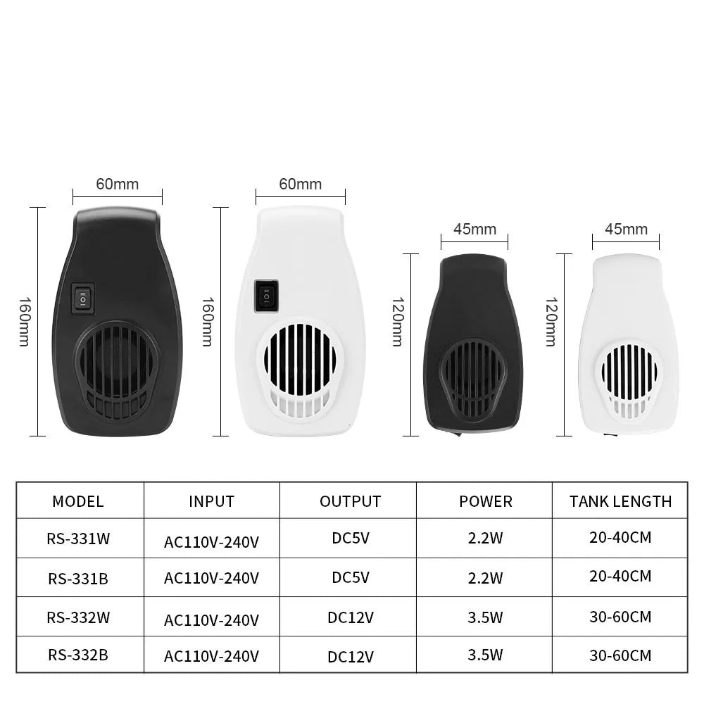 Aquarium External Fan Two-Speed Wind Control Aquarium Chillers Fish Tank Cooling Fan for 8~12mm Glass Thickness