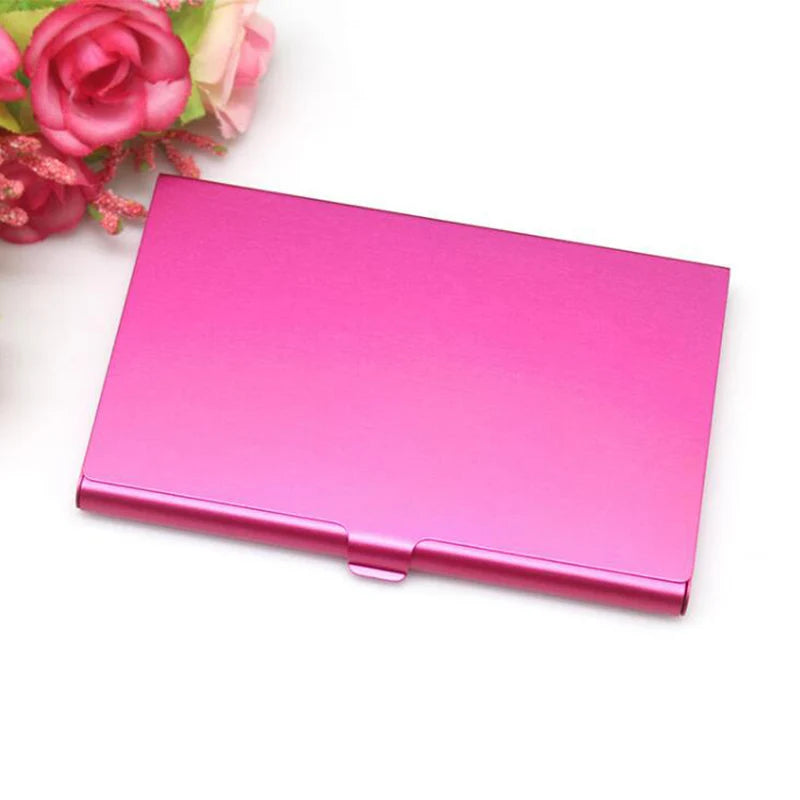 Creative business card case stainless steel Aluminum Holder Metal Box Cover Credit Men business card holder card metal Wallet
