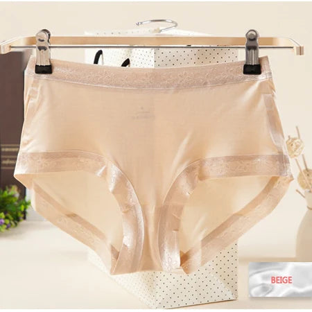 SuyaDream Women 100% Natural silk Seamless Panties Mid-rise Boxer Health Underwear 2025 Pink Nude Black