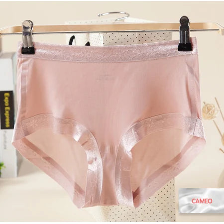 SuyaDream Women 100% Natural silk Seamless Panties Mid-rise Boxer Health Underwear 2025 Pink Nude Black