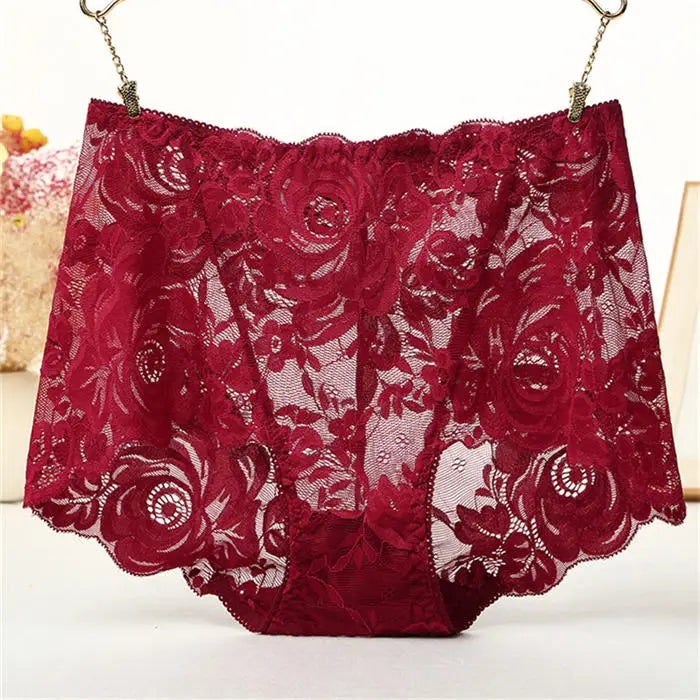 Lencerias sexy lingеrie lace Plus size ropa interior de mujer high waist underwear women cotton crotch comfortable Panties women