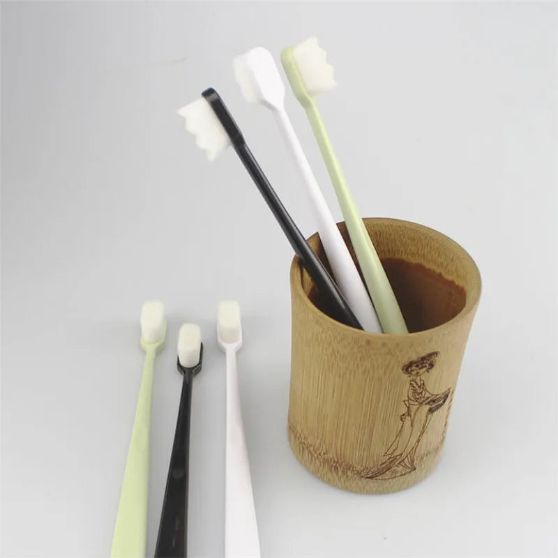 1pcs Micron Ultra-fine Soft Toothbrush Million Nano Bristle Antibacterial Protect Gum Tooth Deep Cleaning Portable Travel Brush