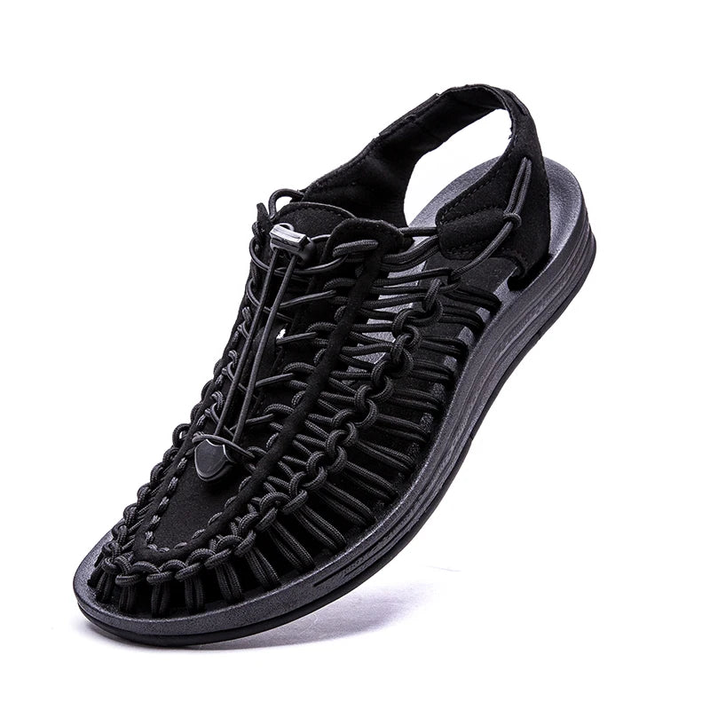 Men's Shoes High-quality Hand-woven Shoes Pull-on Outdoor Sandals Summer Soft Non-slip Gladiator Hiking Beach Platform Sandals