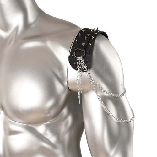 1 pc Shoulder armor epaulettes Unisex leather pauldron spiked epaulettes jewelry