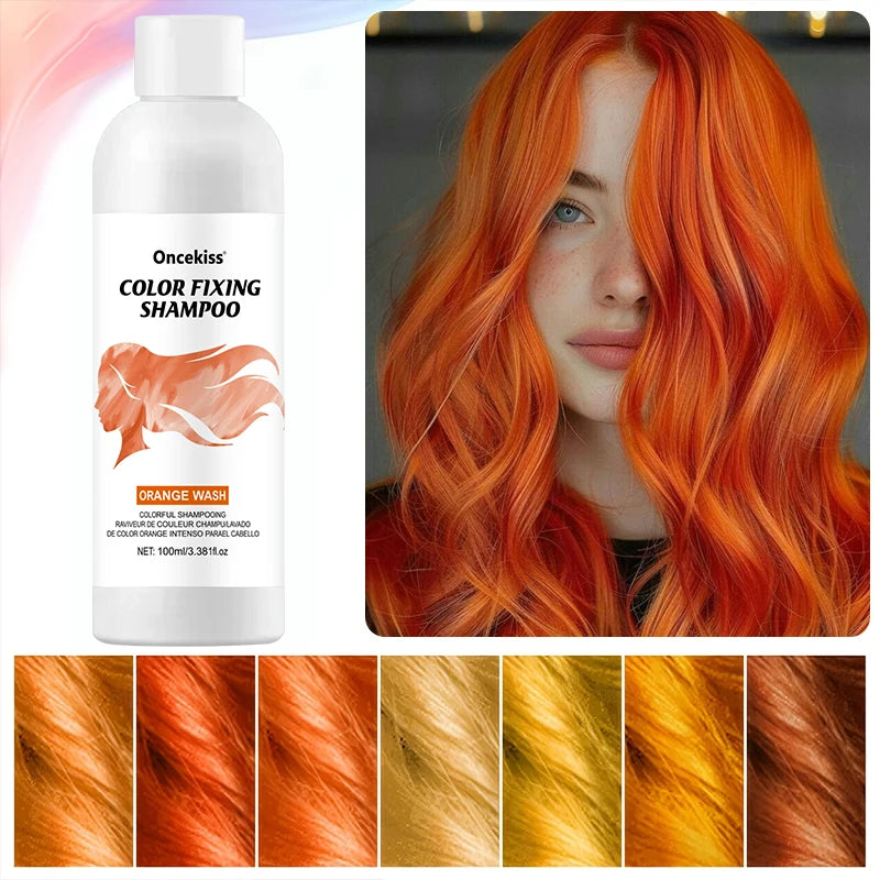 100Ml Color Fixing Purple Shampoo Lock Color Cover Gray Hair Fade Yellow After Bleach Hair Dye Long Lasting Non-irritating Care