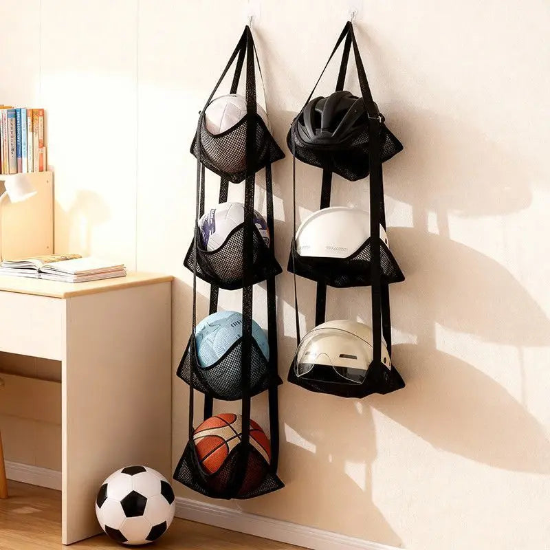 Ball Storage Hanging Bag Wall-mounted Home Door Football Rack Ball Rack Doll Doll Storage Helmet Storage Easy Convenient Access