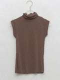 Summer New Modal Corset Tops To Wear Out Sleeveless Turtleneck Tops For Women Korean Casual White Tank Top Women Clothes