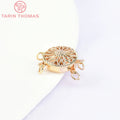 (5798) 4PCS 12MM 24K Gold Color Brass Round Bracelet Necklace Connector Clasp High Quality Diy Jewelry Accessories Wholesales