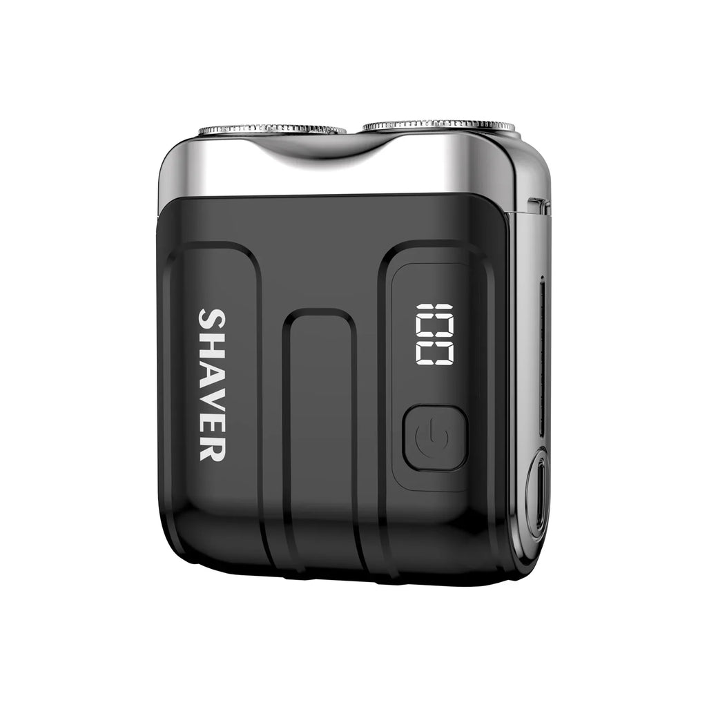 Men Electric Shaver Waterproof Type-c Rechargeable Travel Digital Display Rotary Razor Portable Beard Trimmer Remover 2025 New