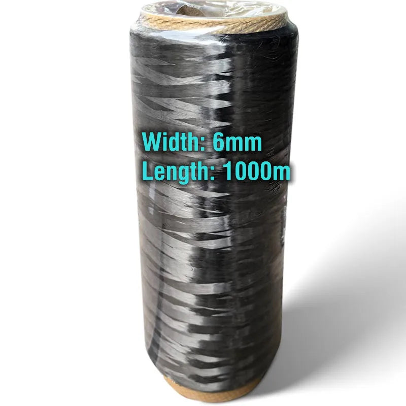 12K T700 Carbon Fiber Yarn 6mm width tow continuous carbon fiber filament Yarn thread tape Complete Roll sale Not distorted