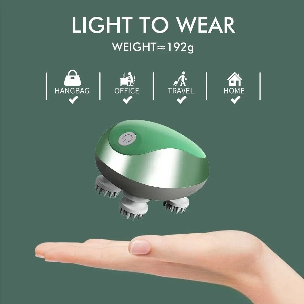 Electric Head Massager Silicone Scalp Magnetic Suction Charging Silicone Shoulder Multifunctional Kneading Vibration Head Spa
