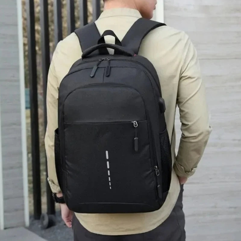 Classic Men Waterproof Backpack USB Charging Casual Travel Backpack Men Large Capacity Travel Laptop Backpack School Bag bolsas