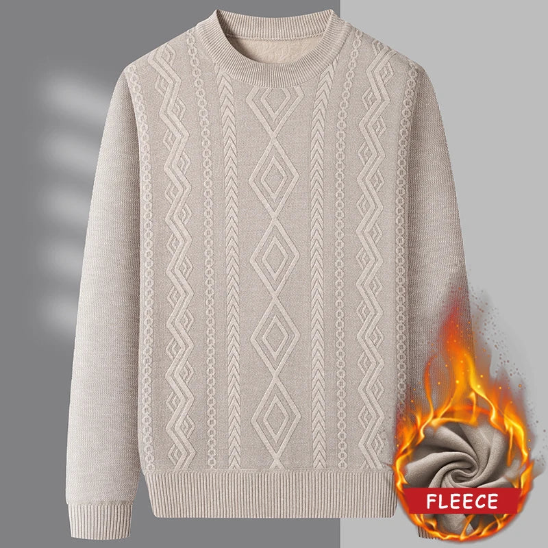Sweater Men Mock Neck Casual Knitted Pullover Solid Color Warm Regular Fit Sweater Pullovers Mens Sweatwear