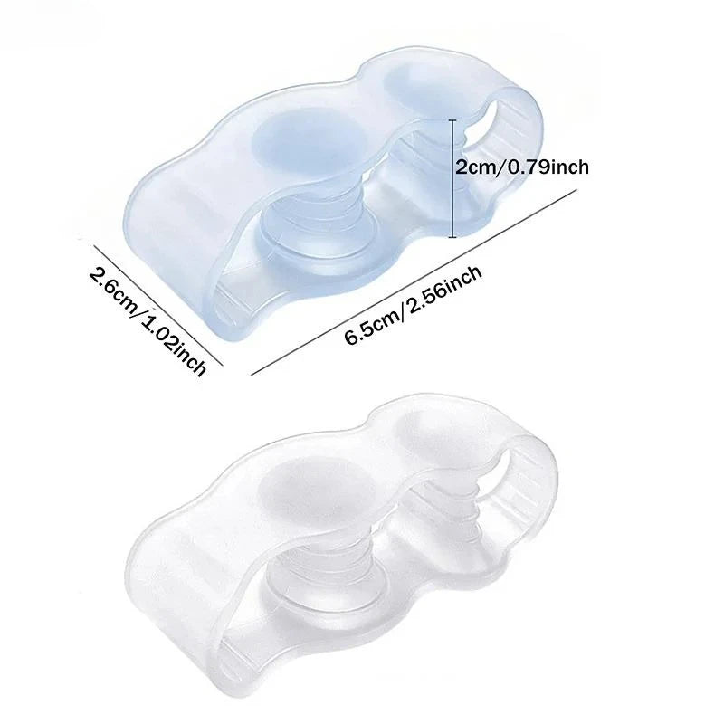 1 pair Silicone Three Hole Toe Separator Fingers Feet Toe Spreader Hallux Valgus Bunion Corrector Foot Care tool