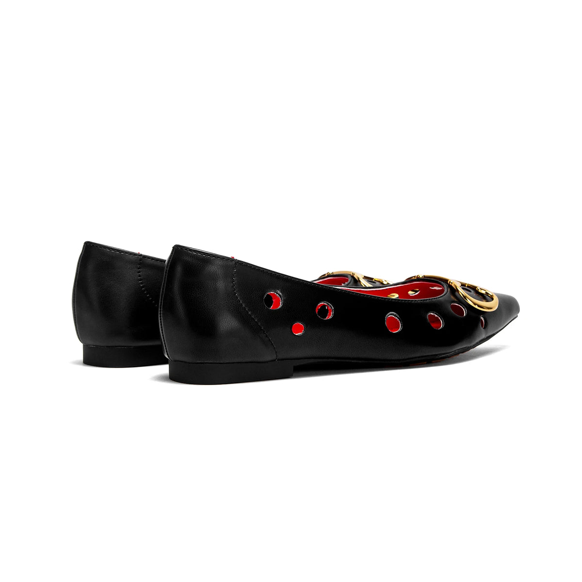 CHCH Women's Flat Shoes 2025 New Punching Design Pointed Women's Shoes Simple Anti slip