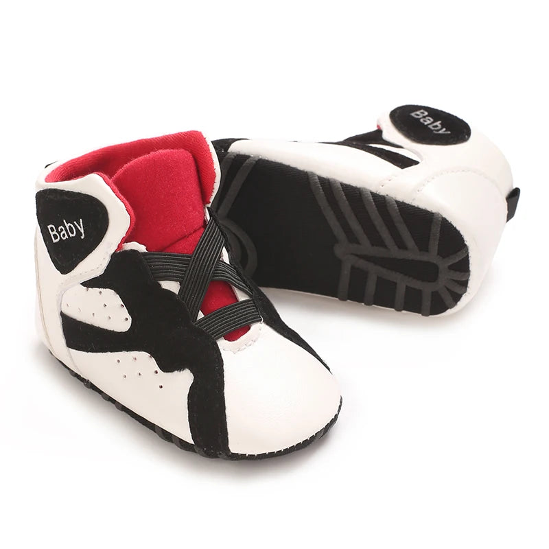 0-1 year Baby Basketball Sports Sneakers Newborn Baby Boys Girls Print First Walkers Shoes Infant Toddler Anti-slip Baby Shoes
