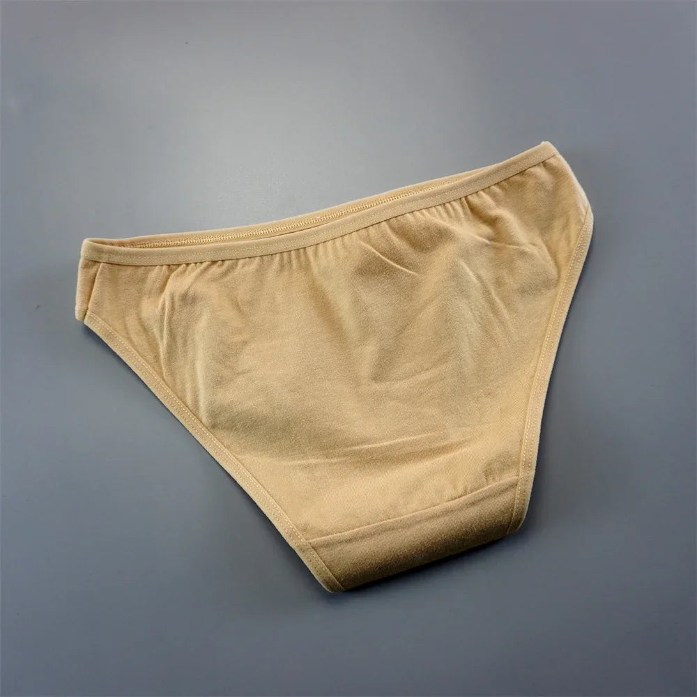 3PCS/Pack Ladies Cotton Panties Free Shipping Comfortable Female Underpants Simple Solid Candy Color Underwear