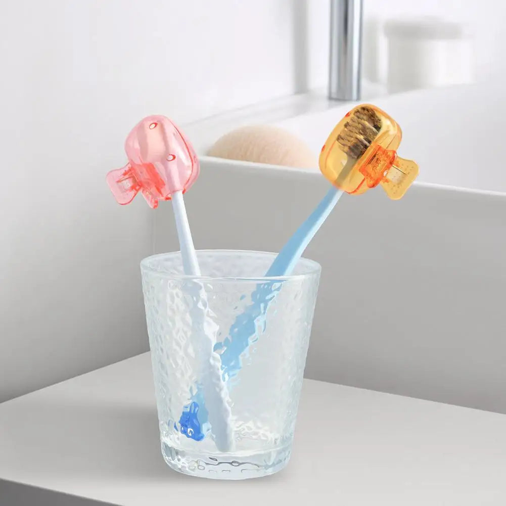 1pc Toothbrush Head Covers - Travel Protector Cap Case, Color Combo Clip for Household & Camping, Durable Plastic Portable
