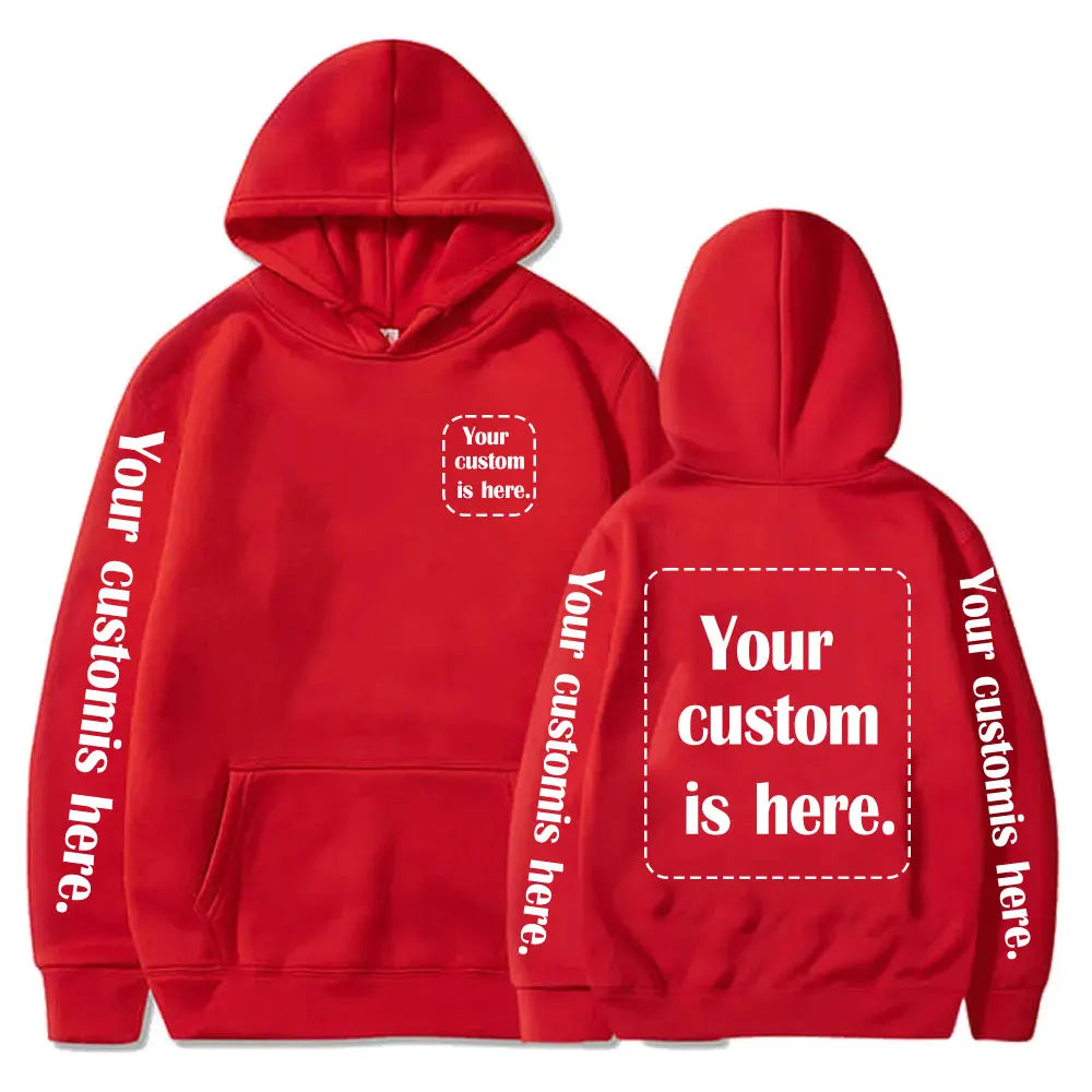 2026 Student Casual Custom Printed Text DIY Hoodie Customized Personalized Hoody Custom Hoodies Text Sweatshirt Clothes