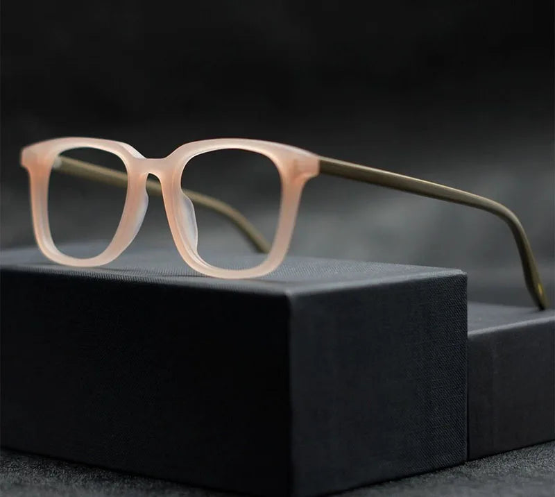 UVLAIK Vintage TR90 Square Glasses Frame Unisex Myopia Frame Optical Prescription Eyeglasses Frame Women Men Retro Matte Eyewear