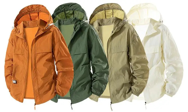 Plus Size 8XL UPF 50+ Summer Hiking Jacket Men Waterproof Quick Dry Camping Windbreaker Trekking Fishing Outdoor Anti UV Clothes