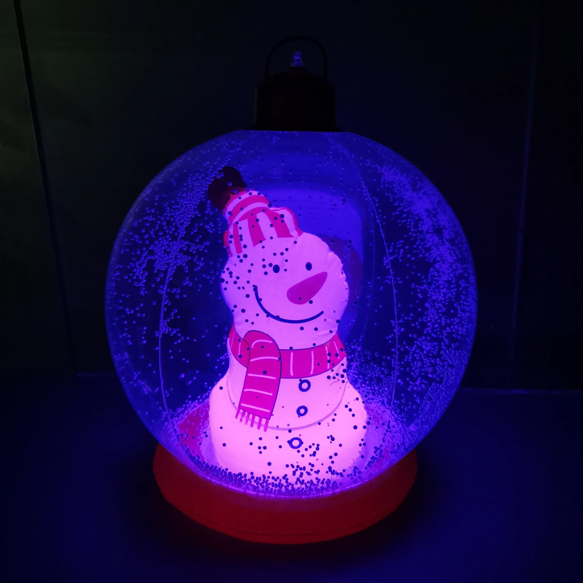 PVC inflatable transparent luminous Christmas ball 24-inch decorated Christmas indoor patio Christmas tree atmosphere ball
