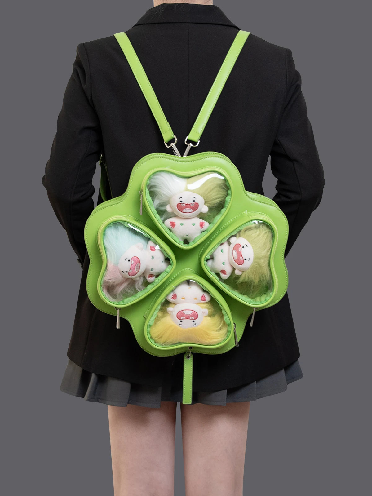 HIATUS original four-leaf clover love pain bag baby bag cute large capacity shoulder messenger backpack lucky grass bag