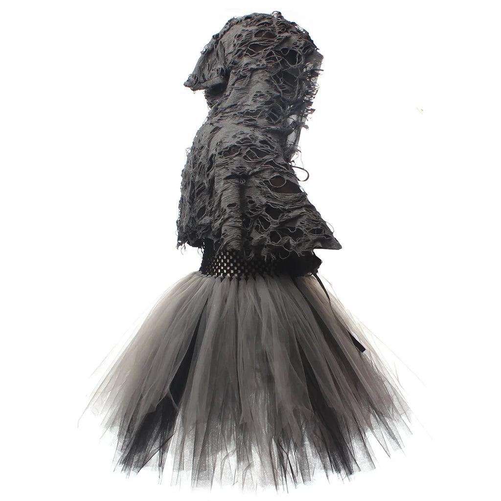 Halloween Grim Dresses Horror Death Cosplay Black Cloak Costume Girls Party Clothes Halloween Dress Demon Ghosts Costume