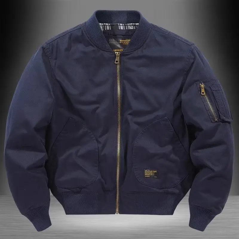 Japanese Retro Trendy Brand Loose Bomber Jacket Male Couple Spring Autumn Winter Thin Baseball Cotton Clothes