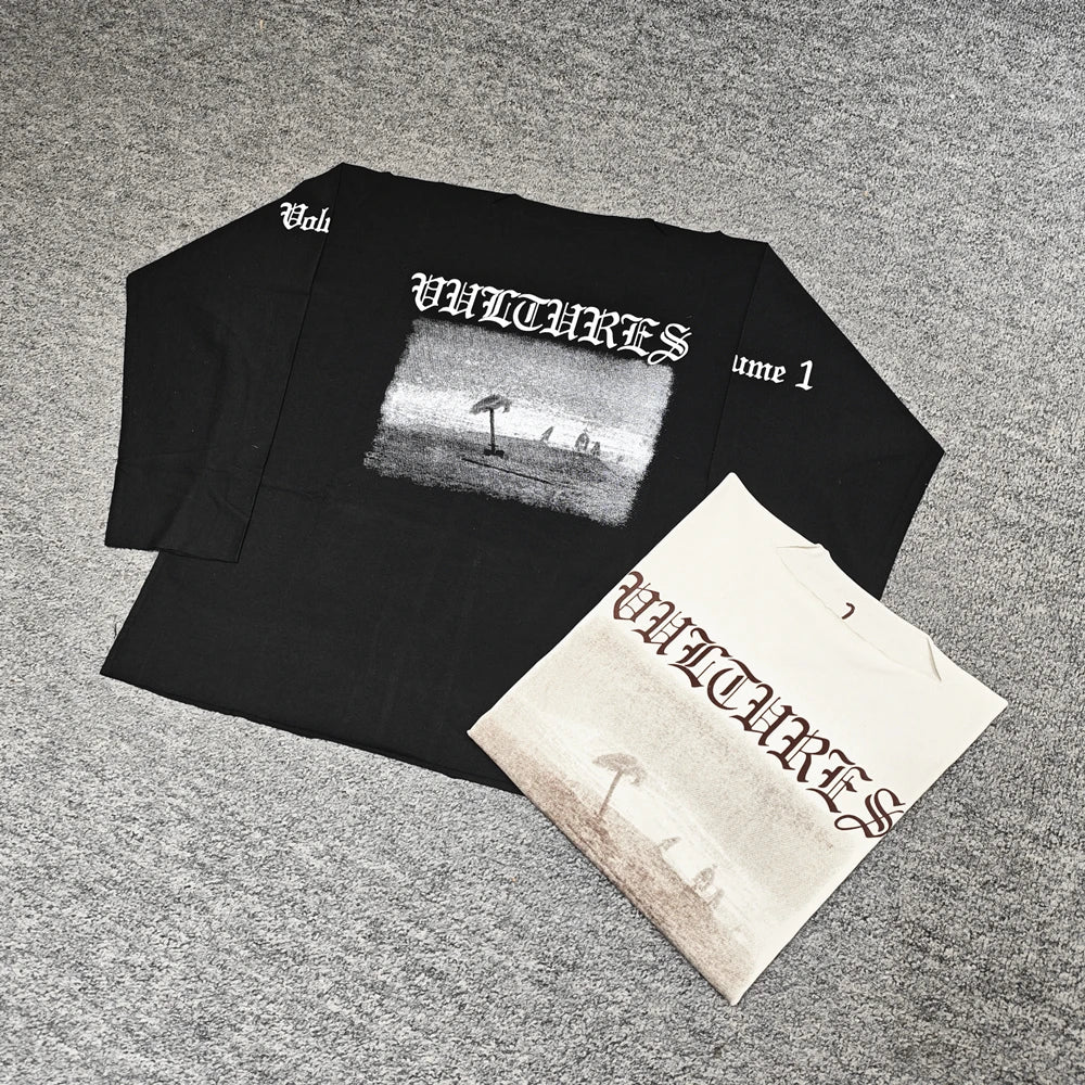 Yao Fashion Kanye DONDA Streetwear Tops Long Sleeve Tee Men Clothing Oversize Casual Sanskrit Graphics Loose T Shirt For Men